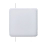 8x8mm Tila bead shape rubber effect zamac bead - White x1