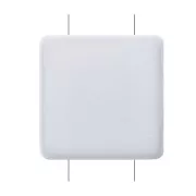 8x8mm Tila bead shape rubber effect zamac bead - White x1