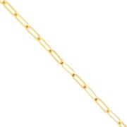 4.3mm Brass rectangle mesh chain - Gold Tone x1m