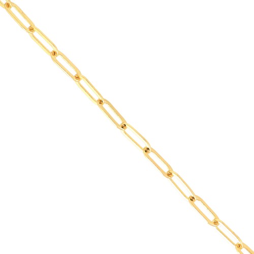 4.3mm Brass rectangle mesh chain - Gold Tone x1m