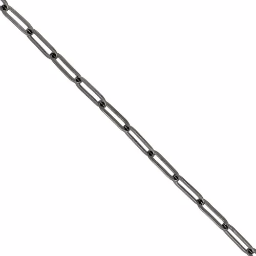 4.3mm Brass rectangle mesh chain - Gunmetal x1m