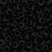 Toho Demi Round 6/0 seed beads 6/0 TO6RDR0049F - Opaque Frosted Jet x5g|raw }}