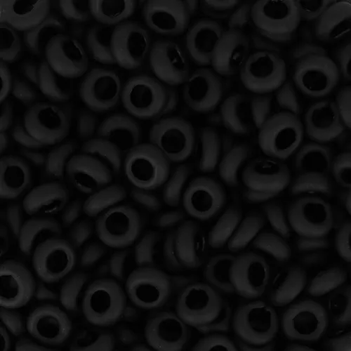 Toho Demi Round 6/0 seed beads 6/0 TO6RDR0049F - Opaque Frosted Jet x5g