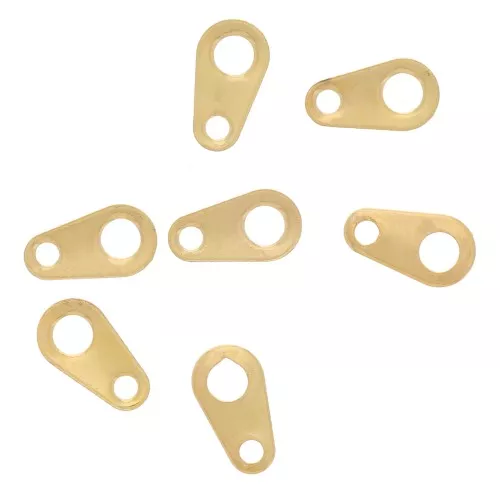 Tags 6x3mm Gold tone x144