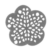 Drilled flower filigree 28mm Old silver tone x1|raw }}