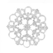 Filigree round finding 25mm Silver tone x1|raw }}