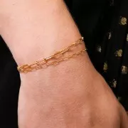 3mm Gold filled Rectangular chain x 20cm