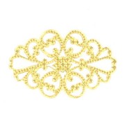 Filigree finding 31x20mm fine Gold plated x1