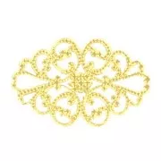 Filigree finding 31x20mm fine Gold plated x1