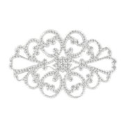 Filigree finding 31x20mm Silver tone x1|raw }}