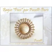 2x5mm Piros® Glass beads by Puca® - Metallic Mat Green Spotted x10g