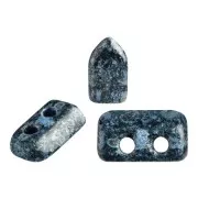 2x5mm Piros® Glass beads by Puca® - Metallic Mat Blue Spotted x10g
