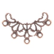 Filigree spacer 27x20mm Old copper tone x1|raw }}