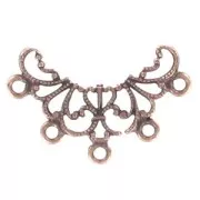 Filigree spacer 27x20mm Old copper tone x1