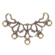 Filigree spacer 27x20mm Bronze tone x1|raw }}