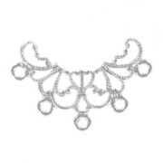 Filigree spacer 27x20mm Silver tone x1