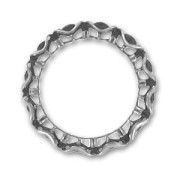 Filigreed ring 23mm Old silver tone x1|raw }}
