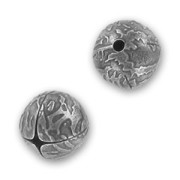 Filigreed metal ball 15mm Old silver tone x1|raw }}