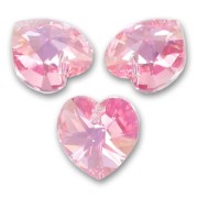 PureCrystal 6228 Heart 14,4x14mm Light Rose AB x1