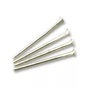 925 Sterling Silver head pin 13x1.5x0.7mm x20