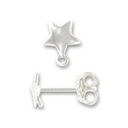 925 Sterling Silver Star earstud x2