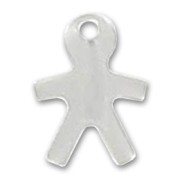 925 Sterling Silver boy charm to engrave 12mm x1|raw }}