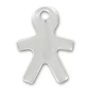 925 Sterling Silver boy charm to engrave 12mm x1