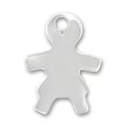 925 Sterling Silver girl charm to engrave 12mm x1