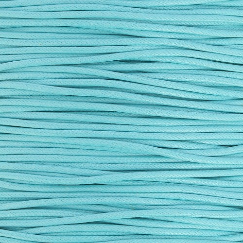 European cotton waxed cord 1.3mm Turquoise x 1 m
