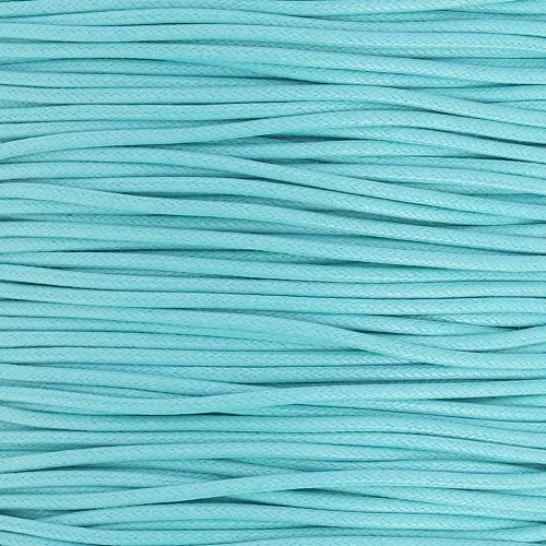 European cotton waxed cord 1.3mm Turquoise x 1 m