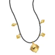 13x8mm Mini drop charm - ethnic - Fine Gold Plated x1