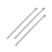Ball head pin 52x0.6mm Silver tone x10