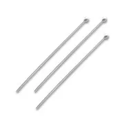 Ball head pin 52x0.6mm Silver tone x10