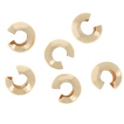 Gold Filled crimp covers 4mm x10|raw }}