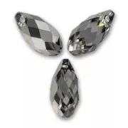 Gouttes PureCrystal 6010 11x5.5 mm Crystal Silver Night x4