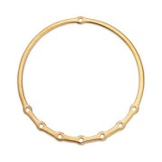 62mm Round ring pendant with 7 holes - Fine Gold Plated x1|raw }}