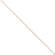 0.45mm Stainless steel 316L Fine mesh Rectangle chain - Gold Tone x1m