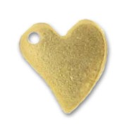 Design heart charms 11mm fine Gold plated x4|raw }}