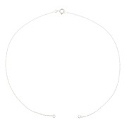 35cm 925 Sterling Silver cable chain choker for spacer x1