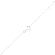 35cm 925 Sterling Silver cable chain choker for spacer x1