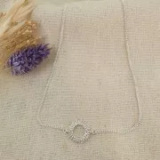 35cm 925 Sterling Silver cable chain choker for spacer x1