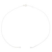 41cm 925 Sterling Silver cable chain choker for spacer x1|raw }}
