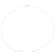 41cm 925 Sterling Silver cable chain choker for spacer x1