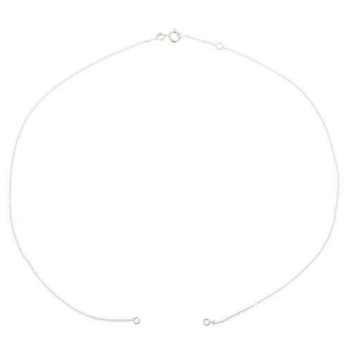 41cm 925 Sterling Silver cable chain choker for spacer x1