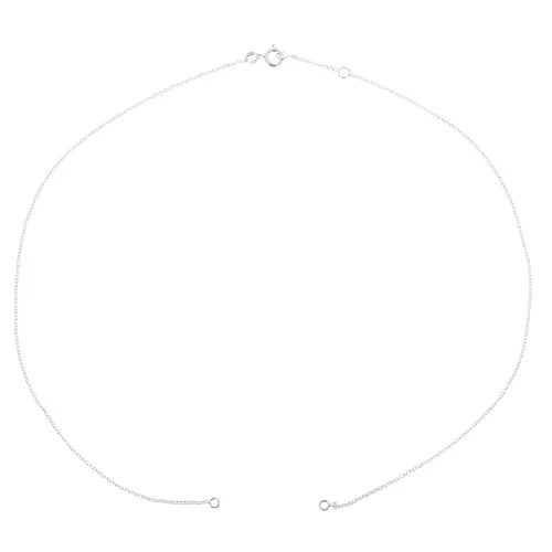 41cm 925 Sterling Silver cable chain choker for spacer x1