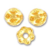 Round filigree beads 4 mm Fine gold plated x20|raw }}