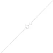 40cm 925 Sterling Silver Thin curb chain choker for spacer x1