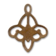 Filigreed charms rhomboidal 13mm Old copper tone x5|raw }}