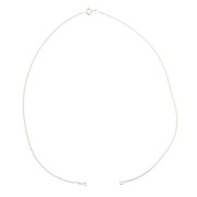 40cm 925 Sterling Silver curb chain choker for spacer x1|raw }}