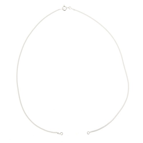 40cm 925 Sterling Silver curb chain choker for spacer x1